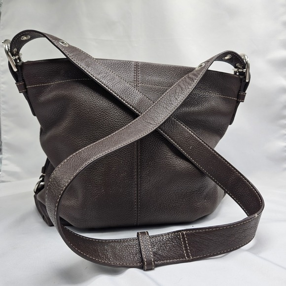 Coach Leather Chocolate Brown Convertible Shoulder/Crossbody Bag